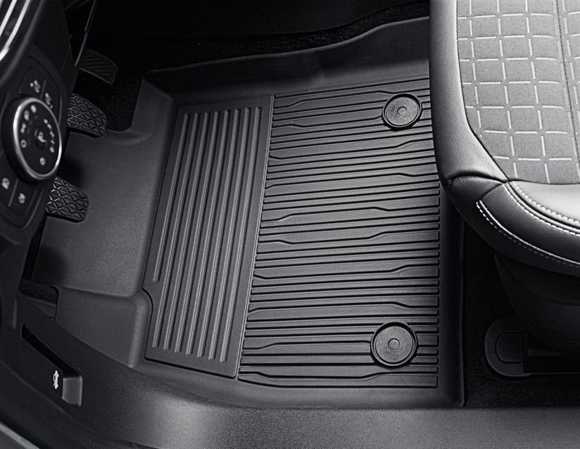 Tappetini Auto in TPE compatibili con Ford Fiesta VIII Hatchback  (07.2017-.) - anche per la versione ibrida - tappeti auto neri