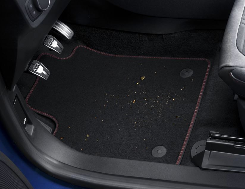 Kh Teile Tappetini Auto Premium In Velluto Per Seat Ibiza 5 (2017+) - Set 2 Pezzi Anteriori Con Cuciture Rosse - Made In Germany - 2