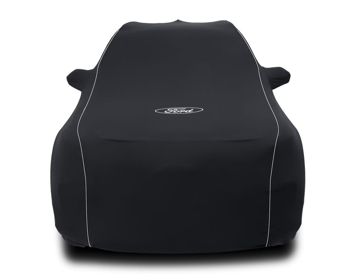Originale Ford Explorer Plug-In-Hybrid Copertura protettiva Premium nera con rivestimento bianco e logo Ford ovale bianco