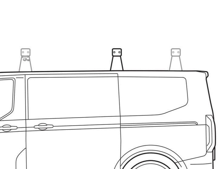 Ford Tourneo/Transit Custom® Q-Top® (Q-Tech)* Portapacchi base da tetto con singola barra trasversale da tetto