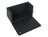 padsforall®* Rivestimento bagagliaio per trasporto animali domestici  similpelle nera con profilo blu, misura: S