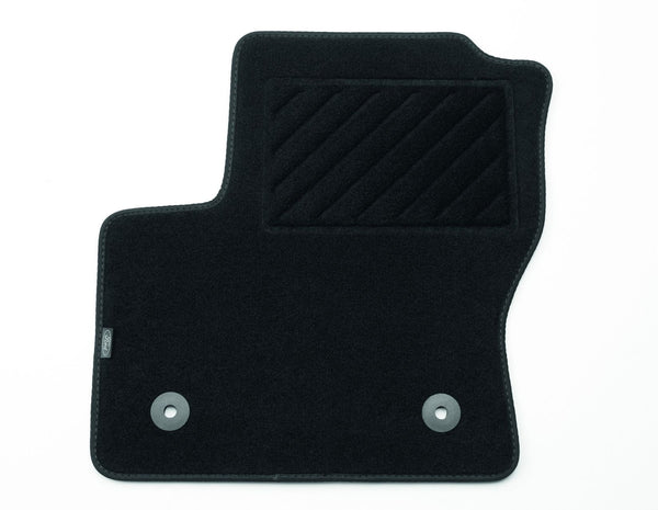 Tappetini Auto Ford C-MAX 2010-2015, Set 4 Pezzi In Moquette Sagomati Su Misura, Con Battitacco E Velcro, Nero