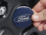 Coprimozzo centrale in lega 54mm Fiesta Focus EcoSport blu, singolo