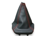 Originale Ford Ka Cuffia per pomello leva del cambio Nero vinile con cuciture rosse