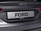 Portatarga Ford nero, con stemma Ford bianco e scritta bianca 