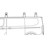 Ford Tourneo/Transit Custom® Q-Top® (Q-Tech)* Portapacchi base da tetto con set di 3 barre trasversali da tetto