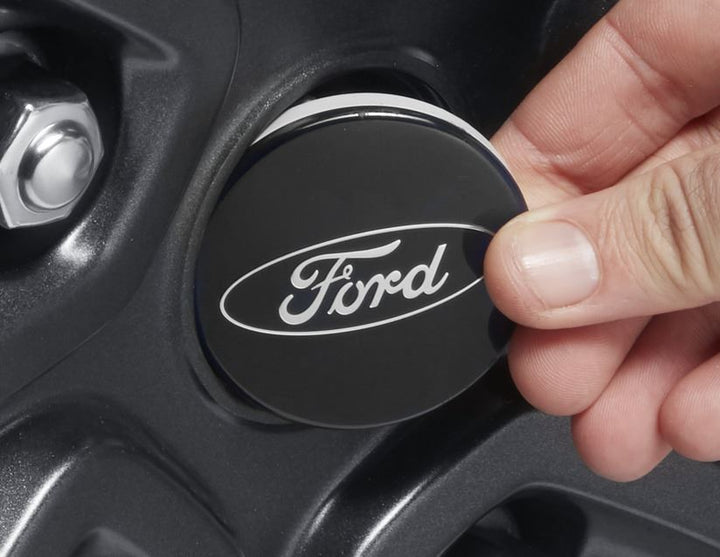 Coprimozzo centrale in lega 54 mm Fiesta Focus Kuga nero, singolo