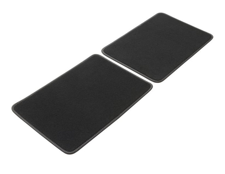 Tappetini Premium in velluto posteriore, nero con cuciture in grigio