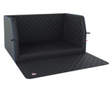 padsforall®* Rivestimento bagagliaio per trasporto animali domestici  similpelle nera con profilo blu, misura: M