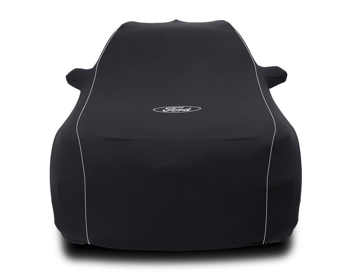 Originale Ford Explorer Plug-In-Hybrid Copertura protettiva Premium nera con rivestimento bianco e logo Ford ovale bianco