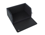 padsforall®* Rivestimento bagagliaio per trasporto animali domestici  similpelle nera con profilo blu, misura: M