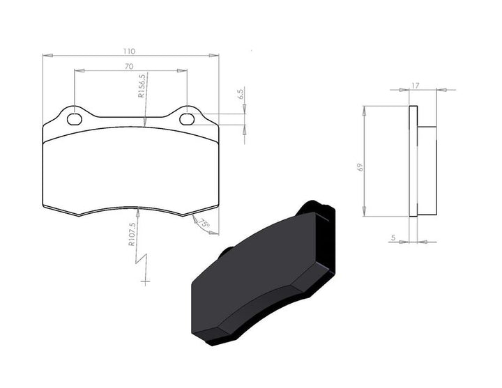Fiesta Tarox®* Kit pastiglie freno anteriori Ford Performance Corsa 114 (per uso su pista)