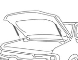 Ford Ranger dal 06/2022 Pickup Attitude* Kit ammortizzatori cofano