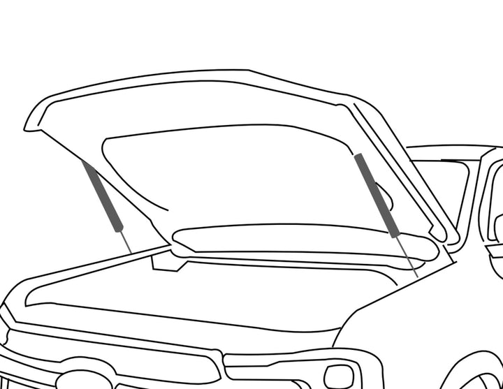 Ford Ranger dal 06/2022 Pickup Attitude* Kit ammortizzatori cofano