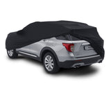 Originale Ford Explorer Plug-In-Hybrid Copertura protettiva Premium nera con rivestimento bianco e logo Ford ovale bianco