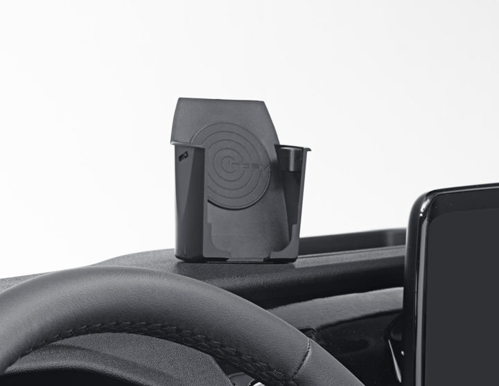 ACV* CARICABATTERIE UNIVERSALE INBAY A FORMA DI TAZZA PER SMARTPHONE COMPATIBILI QI, COLORE NERO