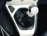 Originale Ford Ka Pomello leva cambio Bianco Perla con inserti neri in pelle