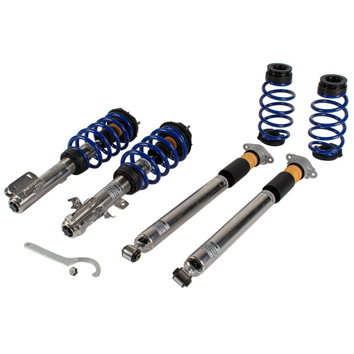Originale Ford Fiesta® Kit di sospensione coilover In acciaio inox con molle verniciate a polvere in colore blu Ultramarine