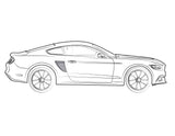 Originale Ford Mustang Kit palette laterali carrozzeria nero opaco