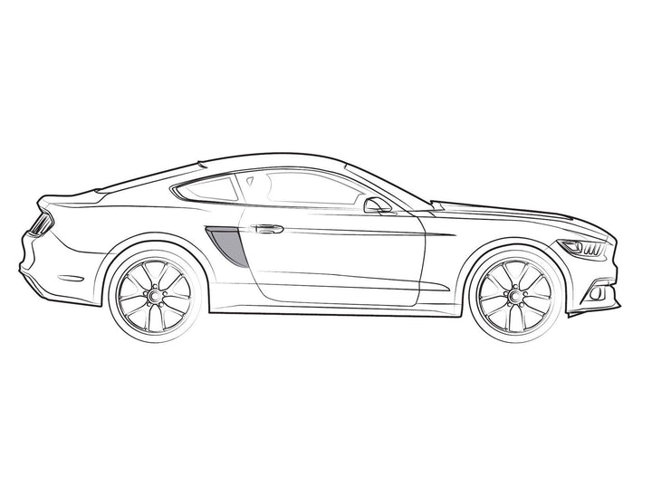 Originale Ford Mustang Kit palette laterali carrozzeria nero opaco