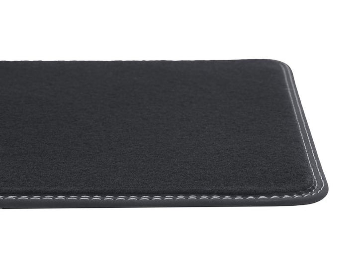 Tappetini Premium in velluto posteriore, nero con cuciture in grigio