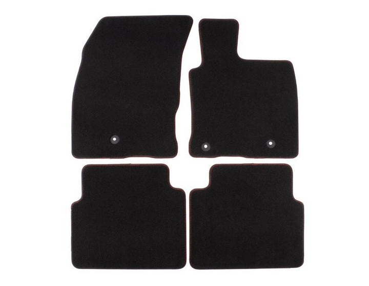 Tappetini in velluto anteriori e posteriori Ford Kuga 2020+ cuciture rosse