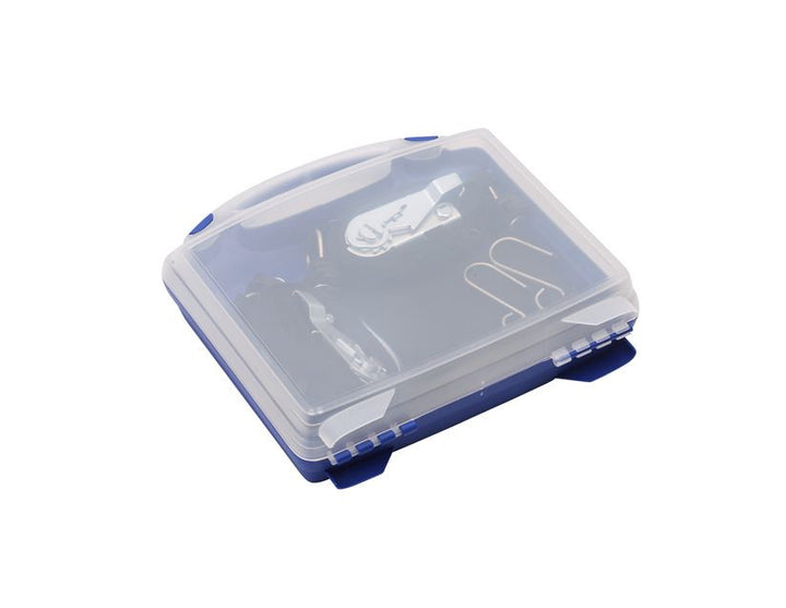 Originale Ford Transit/Transit Custom Cargo Securing Pack in una scatola blu e bianca semitrasparente