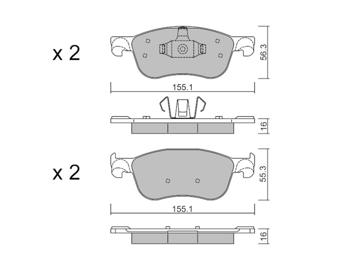 Fiesta Tarox®* Kit pastiglie freno anteriori Ford Performance Corsa 114 (per uso su pista)