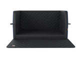 padsforall®* Rivestimento bagagliaio per trasporto animali domestici  similpelle nera con profilo blu, misura: M