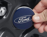 Coprimozzo centrale in lega 54mm Fiesta Focus EcoSport blu, singolo