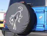 Originale Ford Bronco Copertura ruota di scorta nera con logo Bronco bianco