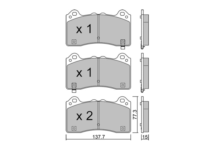 Focus Tarox®* Kit pastiglie freno anteriori Ford Performance Corsa 114 (per uso su pista)