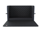 padsforall®* Rivestimento bagagliaio per trasporto animali domestici  similpelle nera con profilo blu, misura: S