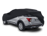 Originale Ford Explorer Plug-In-Hybrid Copertura protettiva Premium nera con rivestimento bianco e logo Ford ovale bianco