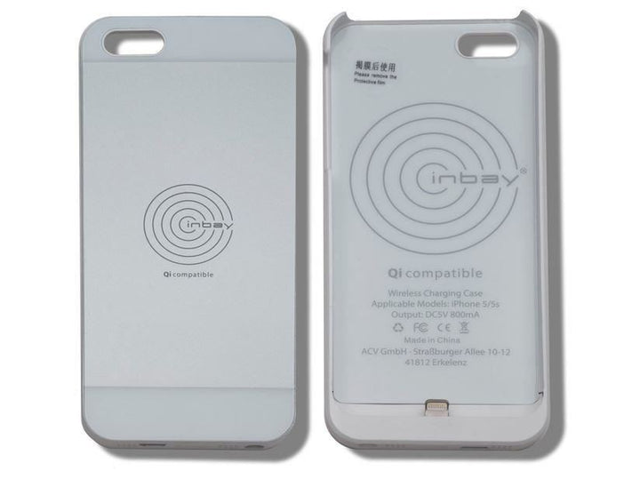 ACV* Custodia con funzione di ricarica wirless integrata per IPhone® 5/5S, bianco