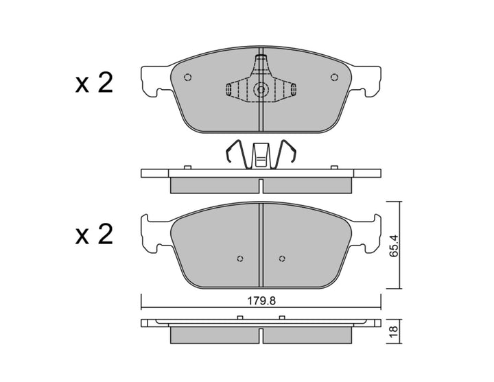 Focus Tarox®* Kit pastiglie freno anteriori Ford Performance Strada 122 (per uso su strada)