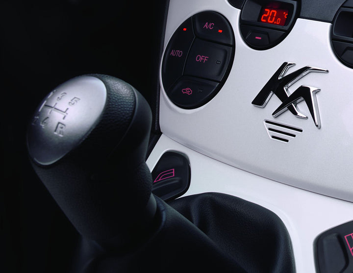 Originale Ford Ka 09/2008-05/2016 Pomello leva cambio con inserti in pelle nera