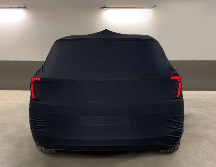 Originale Ford All-Electric Explorer Copertura protettiva Premium nera con ovale Ford bianco e logo Explorer