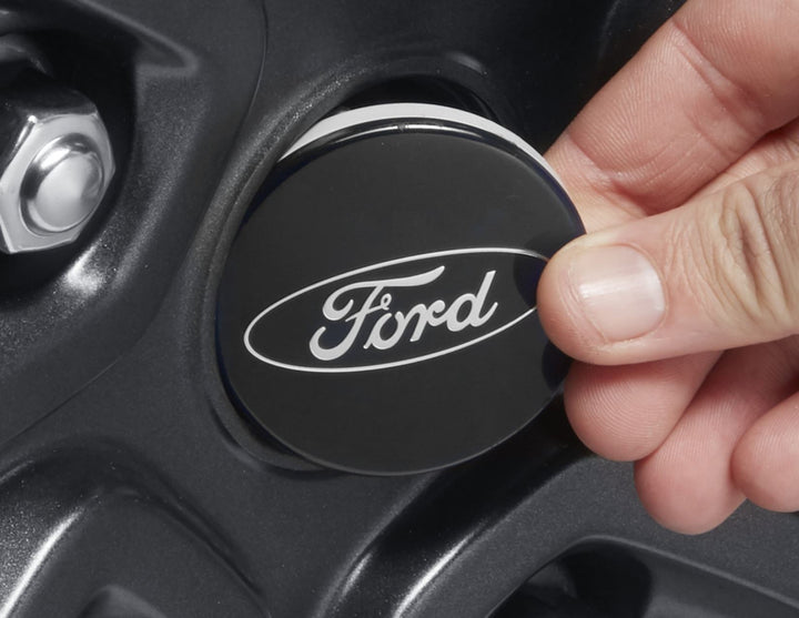 Coprimozzo centrale in lega 54 mm Fiesta Focus Kuga nero, singolo