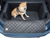 padsforall®* Rivestimento bagagliaio per trasporto animali domestici  similpelle nera con profilo blu, misura: S