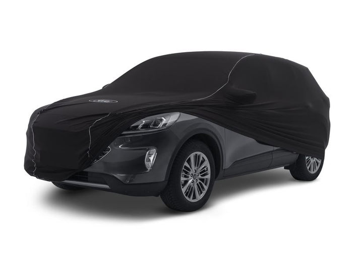 Originale Ford Kuga Copertura protettiva Premium nera con rivestimento bianco e logo Ford ovale bianco