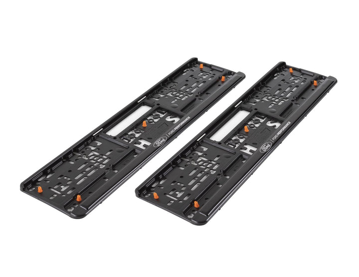 Set 2 portatarga nero con logo 3D argentato originale Ford Performance