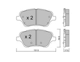 Fiesta Tarox®* Kit pastiglie freno anteriori Ford Performance Corsa 114 (per uso su pista)