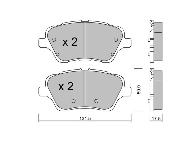 Fiesta Tarox®* Kit pastiglie freno anteriori Ford Performance Corsa 114 (per uso su pista)