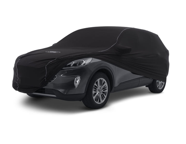 Originale Ford Kuga Copertura protettiva Premium nera con rivestimento bianco e logo Ford ovale bianco