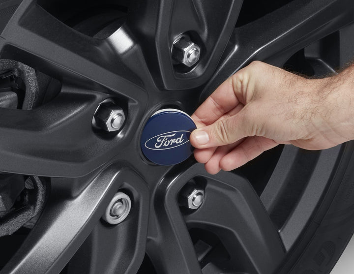 Coprimozzo centrale in lega 54mm Fiesta Focus EcoSport blu, singolo