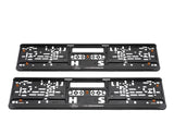 Set 2 portatarga nero con logo 3D argentato originale Ford Performance