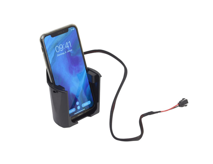 ACV* CARICABATTERIE UNIVERSALE INBAY A FORMA DI TAZZA PER SMARTPHONE COMPATIBILI QI, COLORE NERO