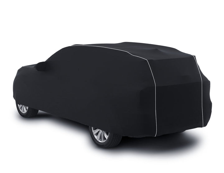 Originale Ford Explorer Plug-In-Hybrid Copertura protettiva Premium nera con rivestimento bianco e logo Ford ovale bianco