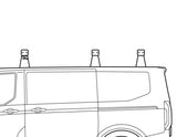 Ford Tourneo/Transit Custom® Q-Top® (Q-Tech)* Portapacchi base da tetto con set di 3 barre trasversali da tetto